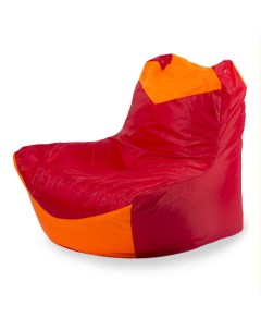 Кресло мешок Классическое оксфорд Красный и оранжевый Пуффбери
