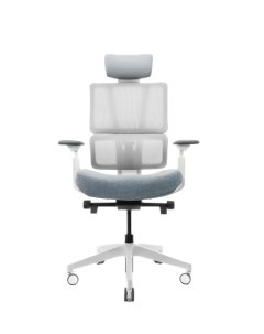 Эргономичное офисное кресло G2 PRO GTP11WAL серое каркас белый Falto