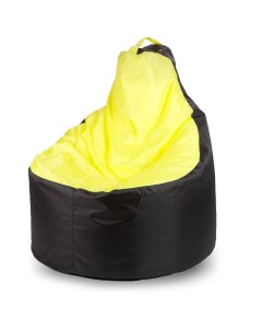 Кресло мешок Комфорт Оксфорд размер XL оксфорд черный желтый Пуффбери