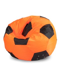 Кресло мешок Мяч XL 95x95 оксфорд Оранжевый и черный Пуффбери