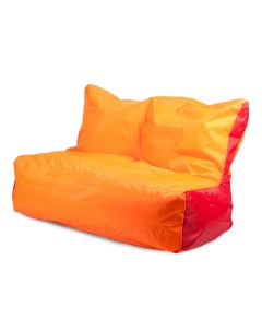 Кресло мешок Диван оксфорд Оранжевый и красный Пуффбери