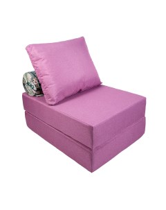 Кресло диван кровать ПРАЙМ с матрасиком накидкой рогожка валик наска Сиреневый Freeform