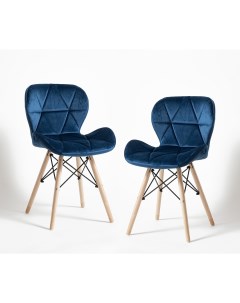 Комплект стульев для кухни из 2 шт ЦМ SC 026 синий в велюре G062 49 La room