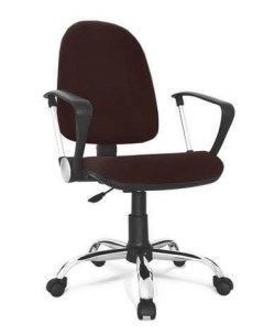 Офисное кресло Престиж PC900 хром плюс коричневый Мирэй групп