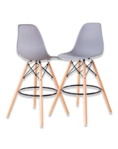 Комплект барных стульев 2 шт PP 8079 Керри серый Eames