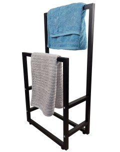 Лофт вешалка для одежды и полотенец в стиле Лофт Высота стоек 90 и 60см Черная Зоосиндикат