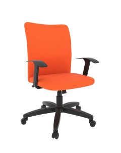 Офисное кресло Leo B black Ткань сетка оранжевая Экспресс офис
