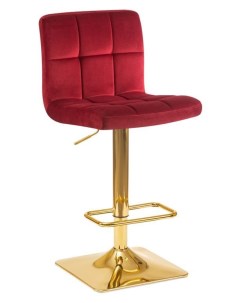 Барный стул GOLDIE LM 5016 bordo золотой бордовый Империя стульев