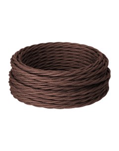 Силовой ретро кабель 3х1 5 коричневый длина бухты 20 Retro electro