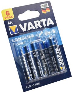Батарейка LONGL POWER AA бл 6 Varta