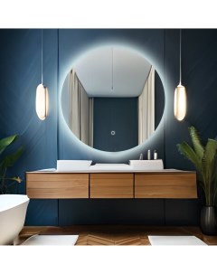 Зеркало круглое Муза D60 для ванной с холодной LED подсветкой Alias