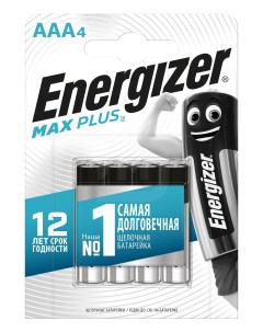Батарейки Max Plus алкалиновые ААА 4 шт Energizer