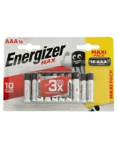 Батарейка MAX 1 5 В AAA LR03 16 штук в блистере Energizer