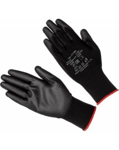 Перчатки защитные нейлоновые с полиуретановым покрытием черные размер 7 971986 нейлон с ПУ Nobrand
