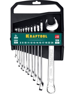 Набор гаечных ключей 27079 H12C комбинированных 12 шт 6 24 мм Kraftool