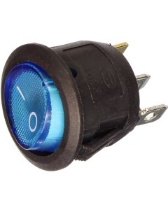 Выключатель d23mm 3 контакта 2 положения синий с подсветкой Nobrand