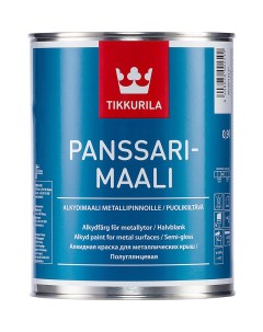 Краска алкидная Panssarimaali для металлических крыш база А 0 9 л Tikkurila