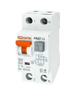 TDM Автоматический Выключатель Дифференциального тока АВДТ 32 C25 30мА SQ0202 0031 Tdm еlectric