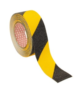 Противоскользящая лента AS60 средней зернистости черно желтая 50мм х 10м Vintanet