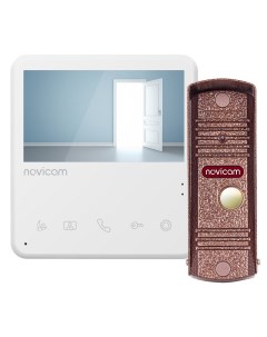 Комплект видеодомофона UNIT 4 KIT ver 4901 с вызывной панелью сенсорный белый Novicam