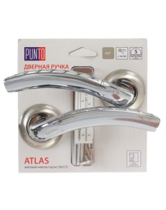 Ручки дверные межкомнатные ATLAS TL HD SN CP 3 матовый никель хром Punto