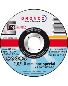 Отрезной диск по нержавейке InoxFree AS46 230x3 2x22 23 BOX 10 арт 6900914 Dronco