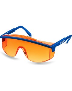 Защитные очки ПРОТОН красные линза увеличенного размера открытого типа Зубр