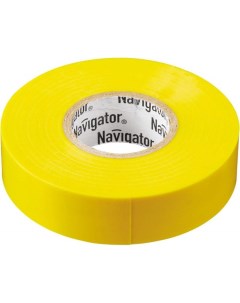 Изолента ПВХ 15 мм х 20 м арт 234015 желтый 10 шт Navigator