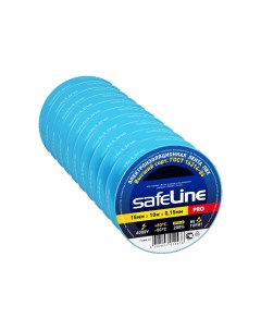 Изолента 15 10 ГОСТ синяя 10 шт Safeline