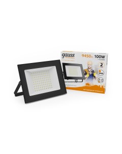 Прожектор Elementary 100W 9450lm 3000К 175 265V IP65 черный LED Gauss