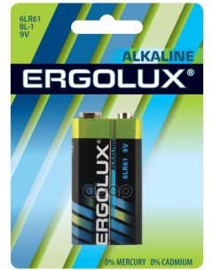 Батарейка 6LR61 BL 1 9V 1 шт Ergolux