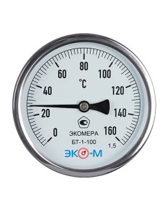 Термометр биметаллический БТ 1 100 0 160С L 100 Экомера