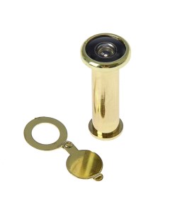 Глазок дверной ГД 3 L 50 75 мм d 14 мм со шторкой цвет золото Аллюр