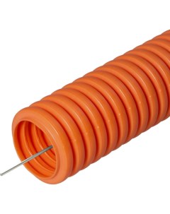 Труба гофрированная ПНД тяжёлая 750 Н безгалогенная HF оранжевая с з д32 25м PR Промрукав