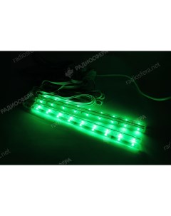 Светодиодный светильник линейный 4x25см зеленый 220В Sds
