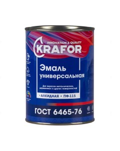 Эмаль ПФ 115 универсальная алкидная глянцевая 0 8 кг бирюзовая Krafor