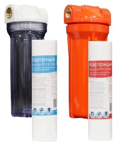 Комплект магистральных фильтров Оптимум 10SL 1 2 для холодной и горячей воды Ecovita