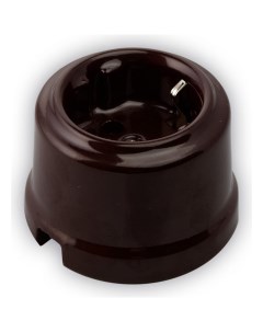 Розетка ретро керамическая с заземляющим контактом коричневый RS 80002 Retrika