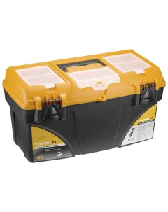 Ящик для инструментов с секциями ТИТАН 21 желтый с черным М 2937 Idea