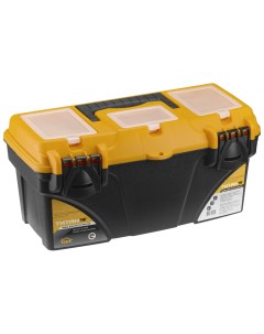 Ящик для инструментов с секциями ТИТАН 16 черный с желтым М 2935 Idea