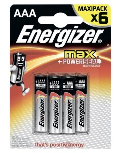Батарейка MAX AAA LR03 6 шт Energizer