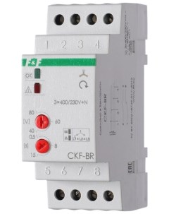 Реле контроля наличия и чередован фаз CKF BR 3х400 230 N 2х8А 1Z 1R IP20 F F EA04 002 003 Евроавтоматика f&f