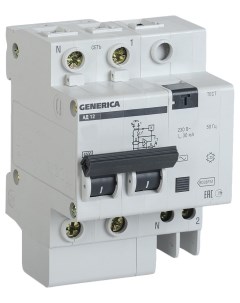 Выключатель автоматический дифференциального тока АД12 2 п 50 А 30 мА Generica