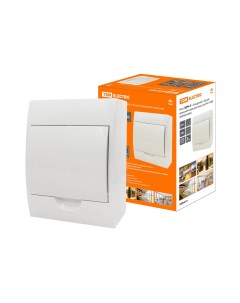 Бокс ЩРН П 6модулей с белой крышкой навесной пластик IP40 SQ0903 0002 Tdm еlectric