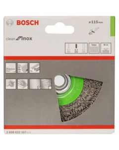 Щетка дисковая 115 мм М14 INOX 2608622107 Bosch