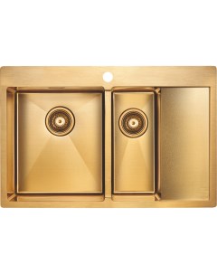 Мойка кухонная Union PM537851 BGL брашированное золото L Paulmark