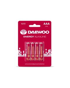 Алкалиновая батарейка LR03 ENERGY Alkaline BL 4 5029903 Daewoo