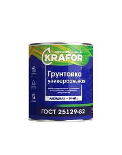 Грунт ГФ 021 серый 1 8 кг Krafor