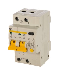 Автоматический выключатель дифференциального тока 2п 3 5мод C 32A 30mA тип AC 4 5kA А Iek