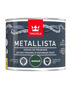 Краска Metallista зеленый 0 4 л Tikkurila